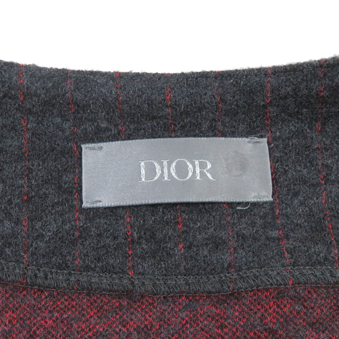 Dior HOMME Short sleeve T-shirt 213J530A0663 Main: 74% wool, Main: 26% cotton, Part: 100% rayon, Part: 50% cotton, Part: 50% acrylic gray mens S Used Authentic