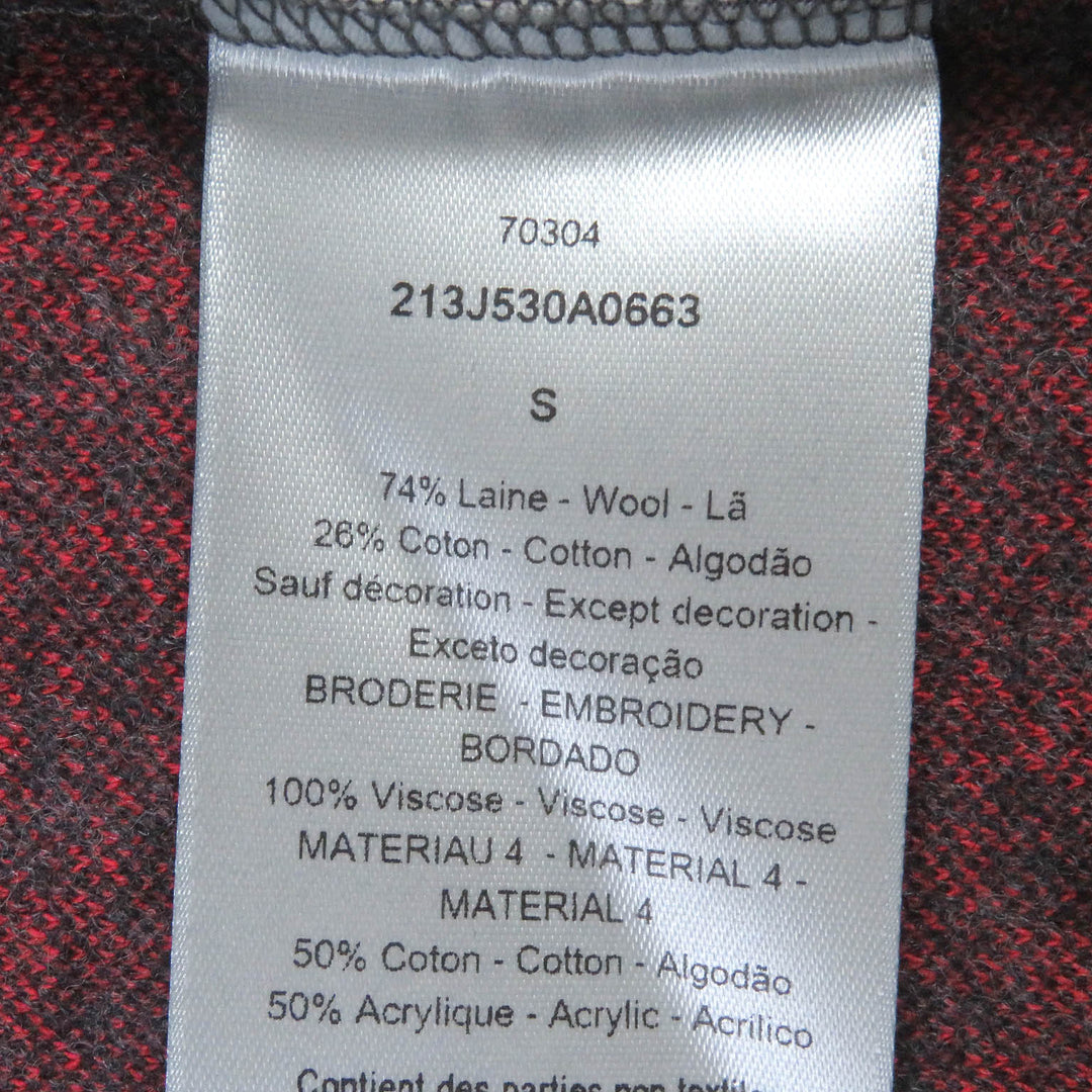 Dior HOMME Short sleeve T-shirt 213J530A0663 Main: 74% wool, Main: 26% cotton, Part: 100% rayon, Part: 50% cotton, Part: 50% acrylic gray mens S Used Authentic