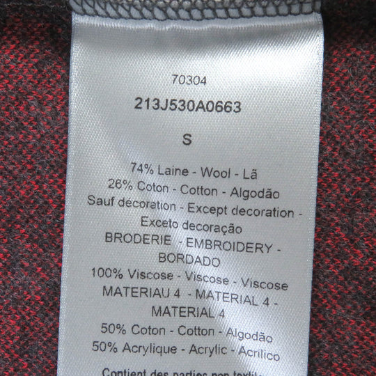 Dior HOMME Short sleeve T-shirt 213J530A0663 Main: 74% wool, Main: 26% cotton, Part: 100% rayon, Part: 50% cotton, Part: 50% acrylic gray mens S Used Authentic