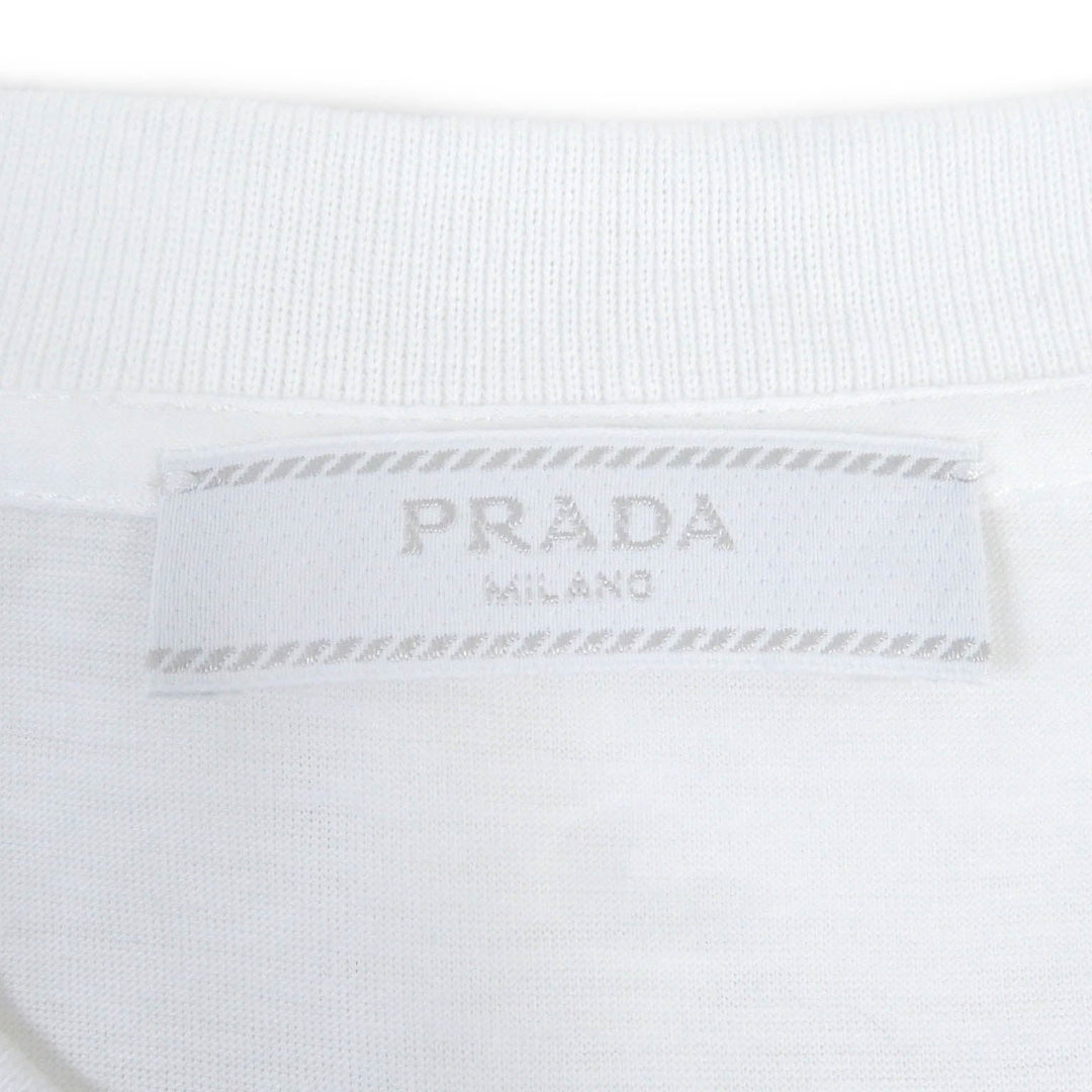 PRADA Short sleeve T-shirt UJN847 Main: 100% cotton white mens S Used Authentic