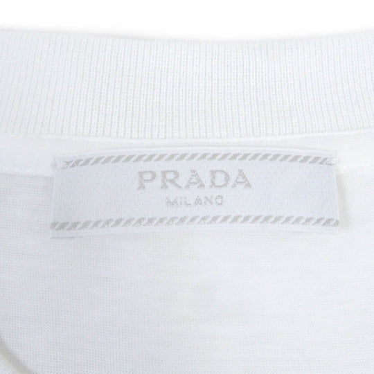PRADA Short sleeve T-shirt UJN847 Main: 100% cotton white mens S Used Authentic