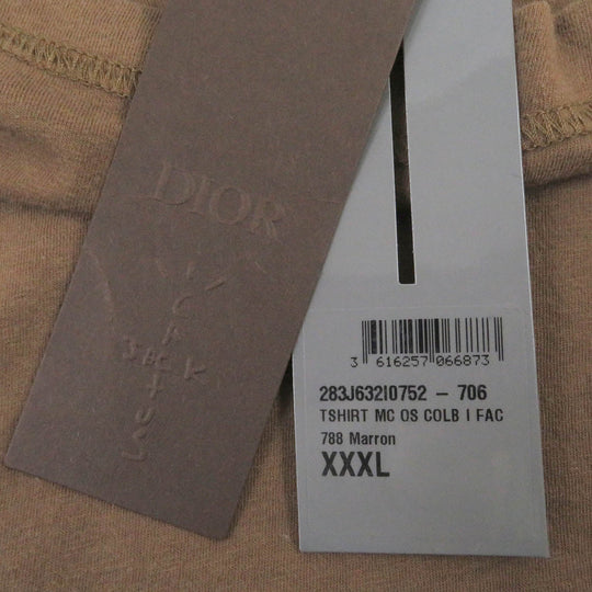 Dior HOMME Short sleeve T-shirt 283J632I0752 Main: 100% cotton, Part: 100% polyester Marron mens X3L Used Authentic