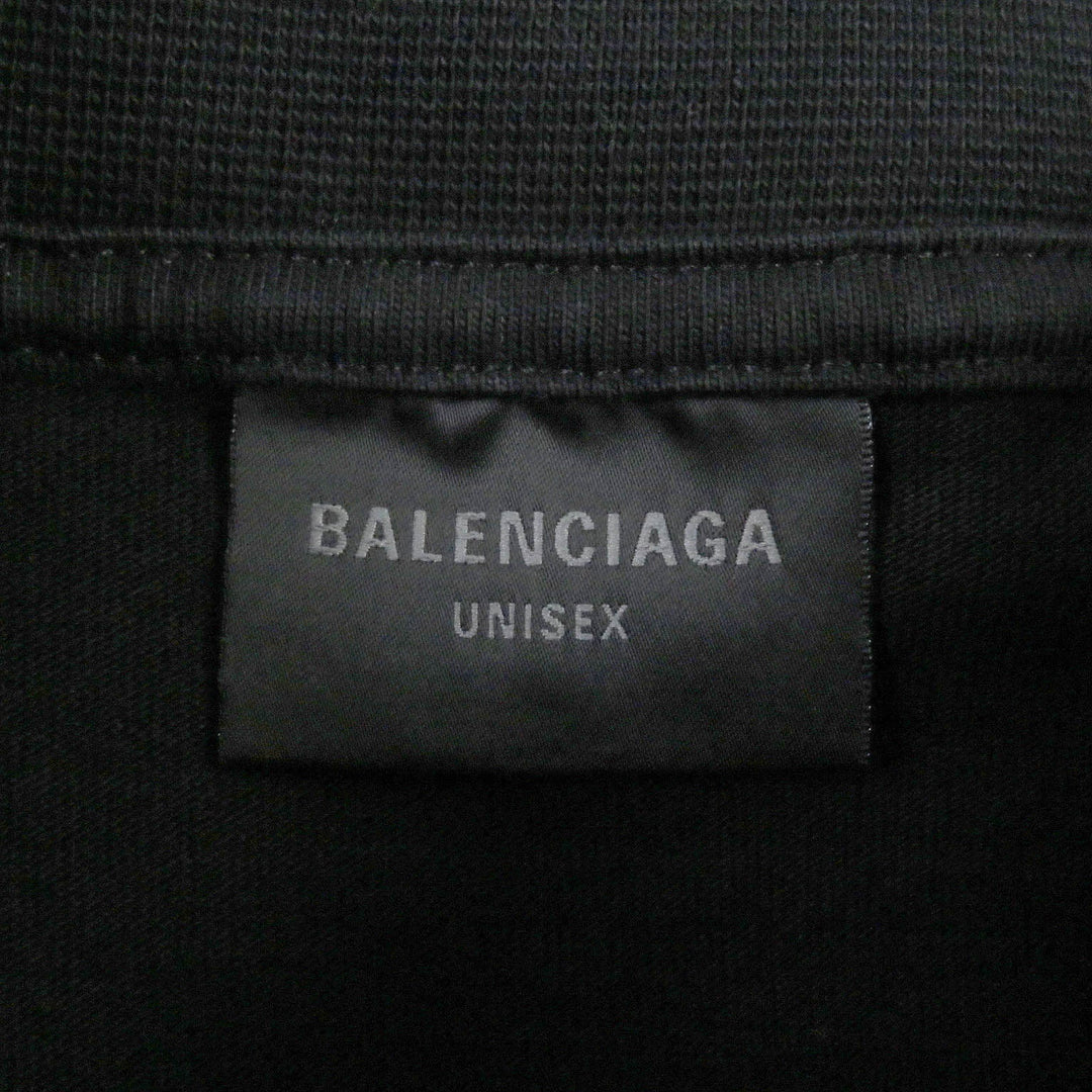 BALENCIAGA Short sleeve T-shirt 739028 cotton black UNISEX mens L Used Authentic