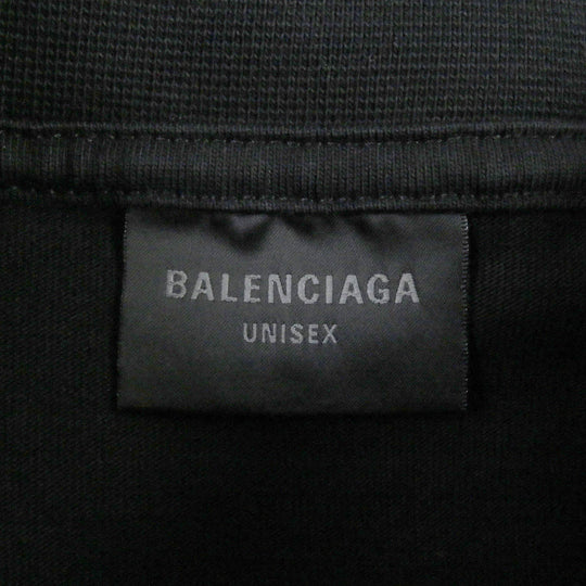 BALENCIAGA Short sleeve T-shirt 739028 cotton black UNISEX mens L Used Authentic