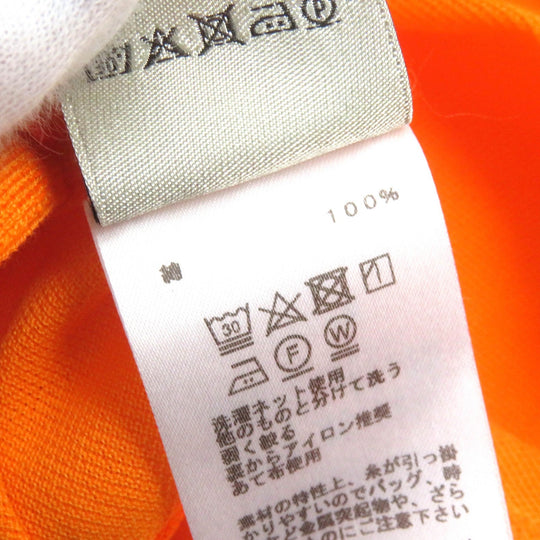 HERMES Short sleeve T-shirt Main: 100% cotton Orange mens M Used Authentic