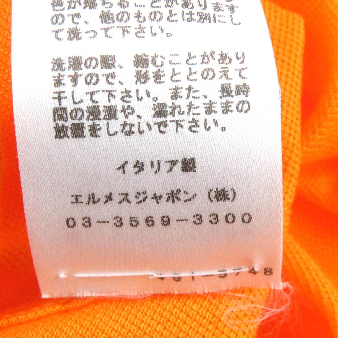 HERMES Short sleeve T-shirt Main: 100% cotton Orange mens M Used Authentic
