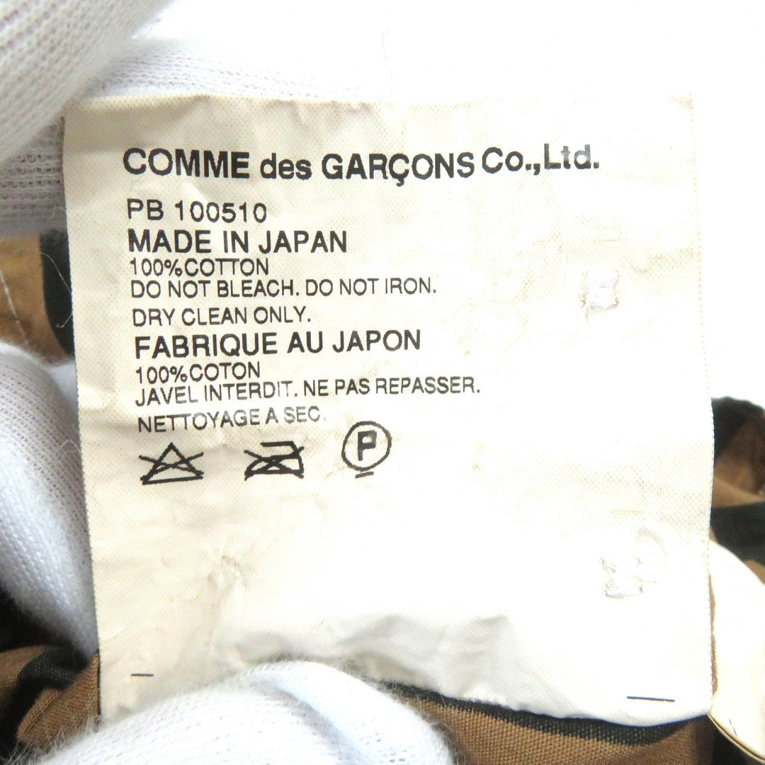 COMME des GARCONS HOMME PLUS Short sleeve shirt Main: 100% cotton Brown black mens Notation size unknown Used Authentic