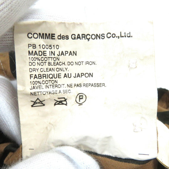 COMME des GARCONS HOMME PLUS Short sleeve shirt Main: 100% cotton Brown black mens Notation size unknown Used Authentic