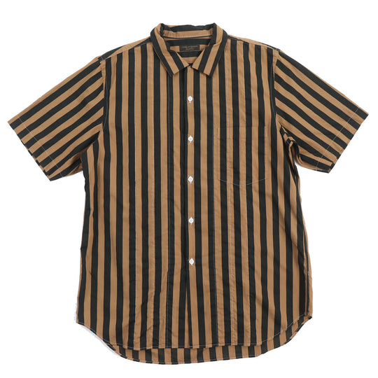 COMME des GARCONS HOMME PLUS Short sleeve shirt Main: 100% cotton Brown black mens Notation size unknown Used Authentic