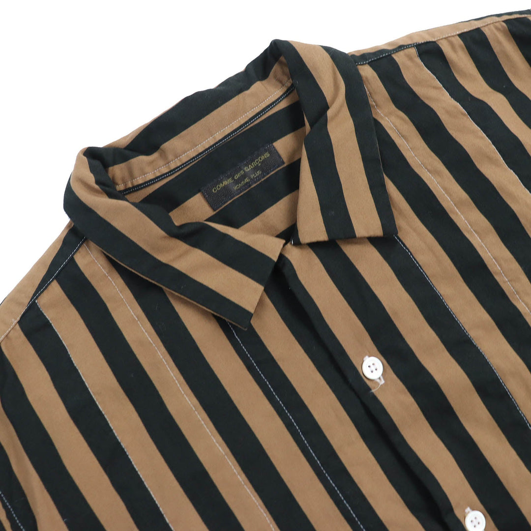 COMME des GARCONS HOMME PLUS Short sleeve shirt Main: 100% cotton Brown black mens Notation size unknown Used Authentic