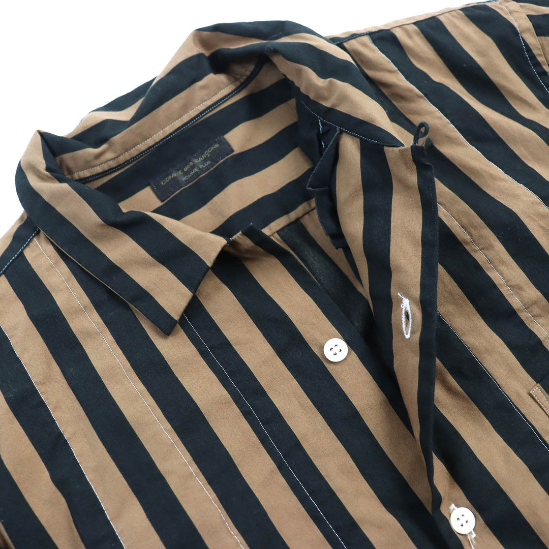 COMME des GARCONS HOMME PLUS Short sleeve shirt Main: 100% cotton Brown black mens Notation size unknown Used Authentic