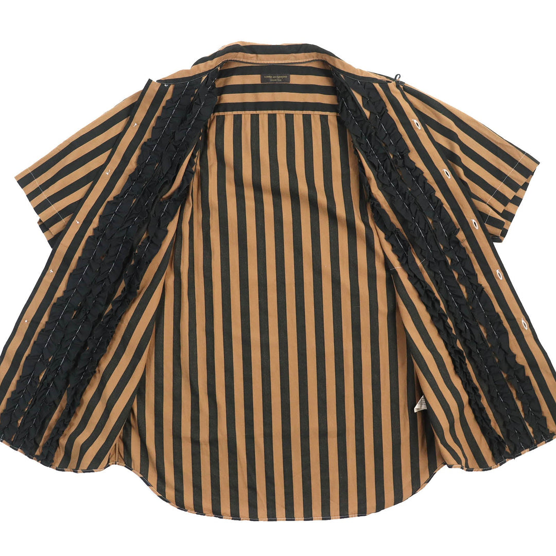 COMME des GARCONS HOMME PLUS Short sleeve shirt Main: 100% cotton Brown black mens Notation size unknown Used Authentic
