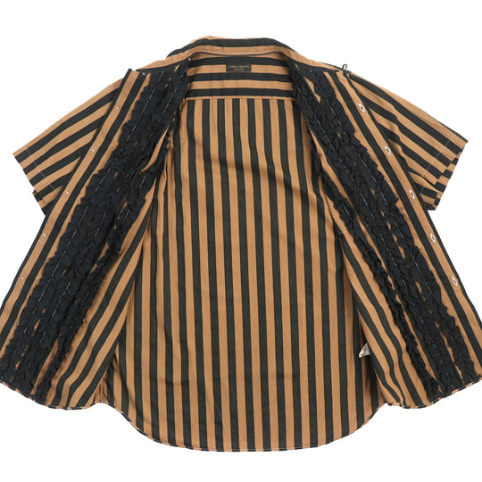 COMME des GARCONS HOMME PLUS Short sleeve shirt Main: 100% cotton Brown black mens Notation size unknown Used Authentic