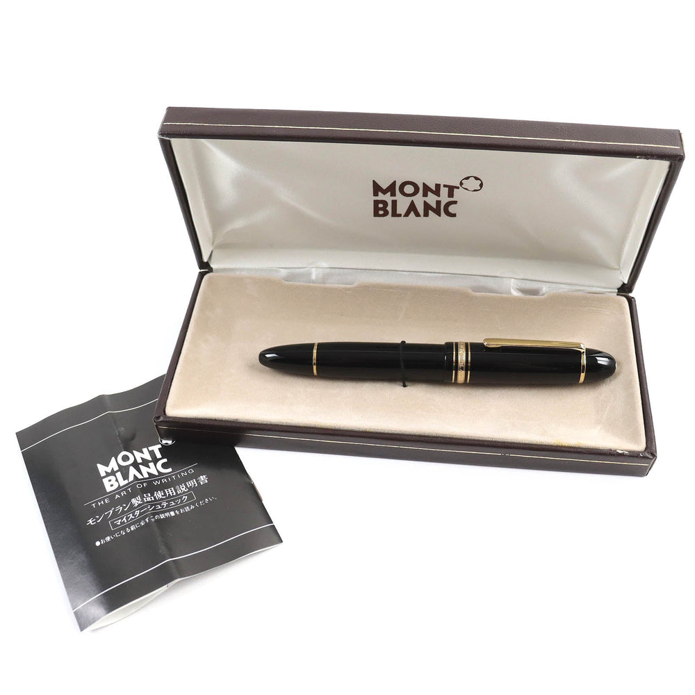 MONTBLANC fountain pen Pen point: K14 Black gold Meisterstck NO.149 mens Used Authentic