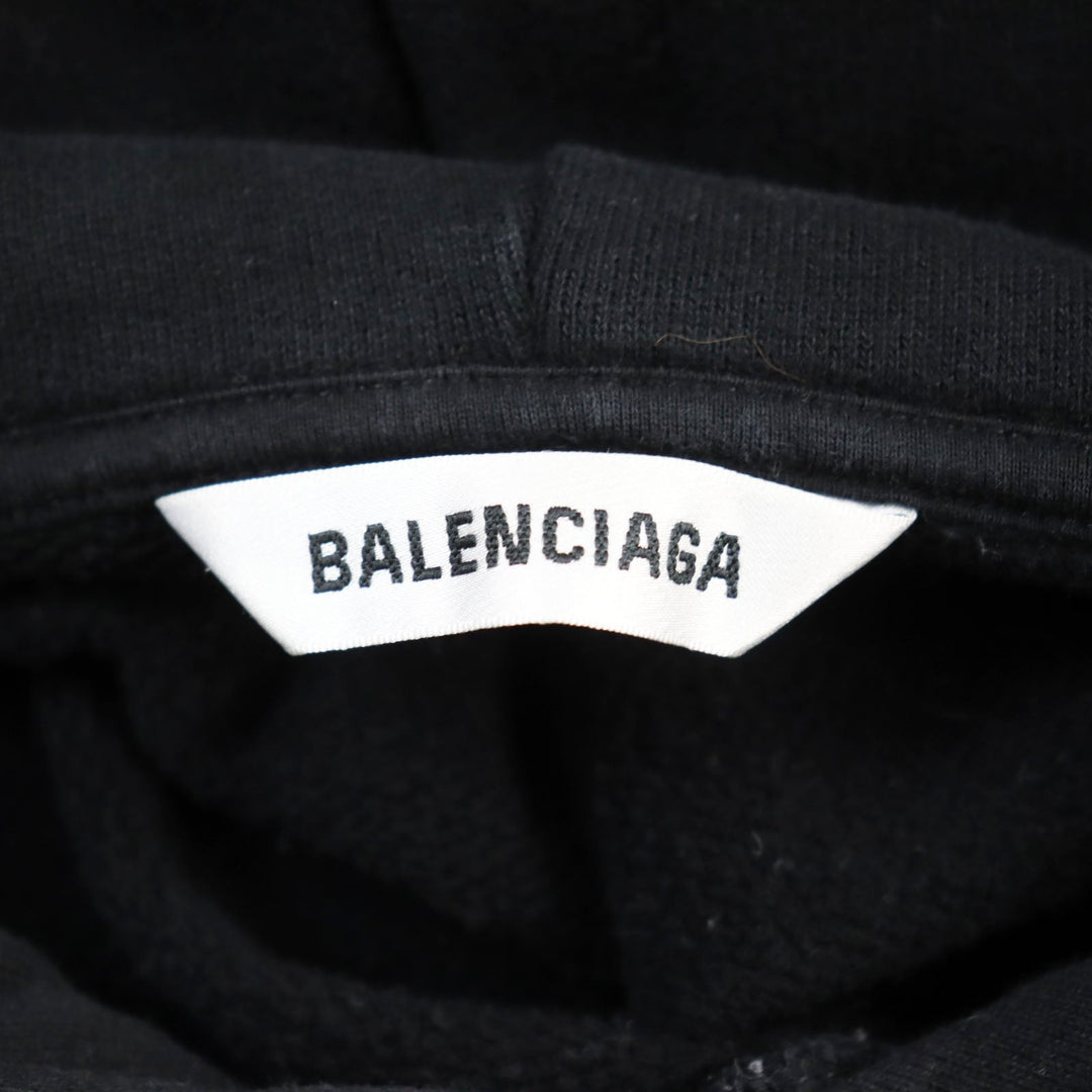 BALENCIAGA Hoodie 578135 Outer material: 100% cotton black mens XS Used Authentic