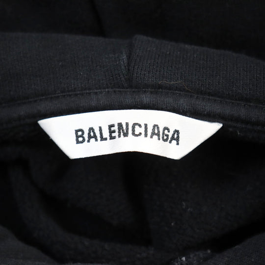 BALENCIAGA Hoodie 578135 Outer material: 100% cotton black mens XS Used Authentic