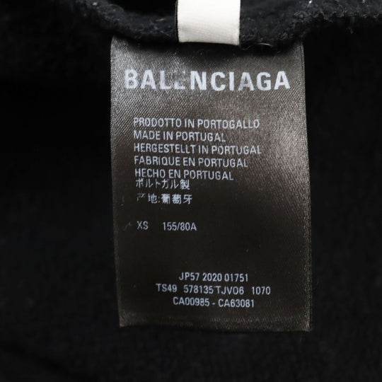 BALENCIAGA Hoodie 578135 Outer material: 100% cotton black mens XS Used Authentic