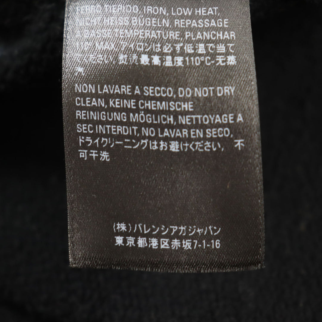 BALENCIAGA Hoodie 578135 Outer material: 100% cotton black mens XS Used Authentic