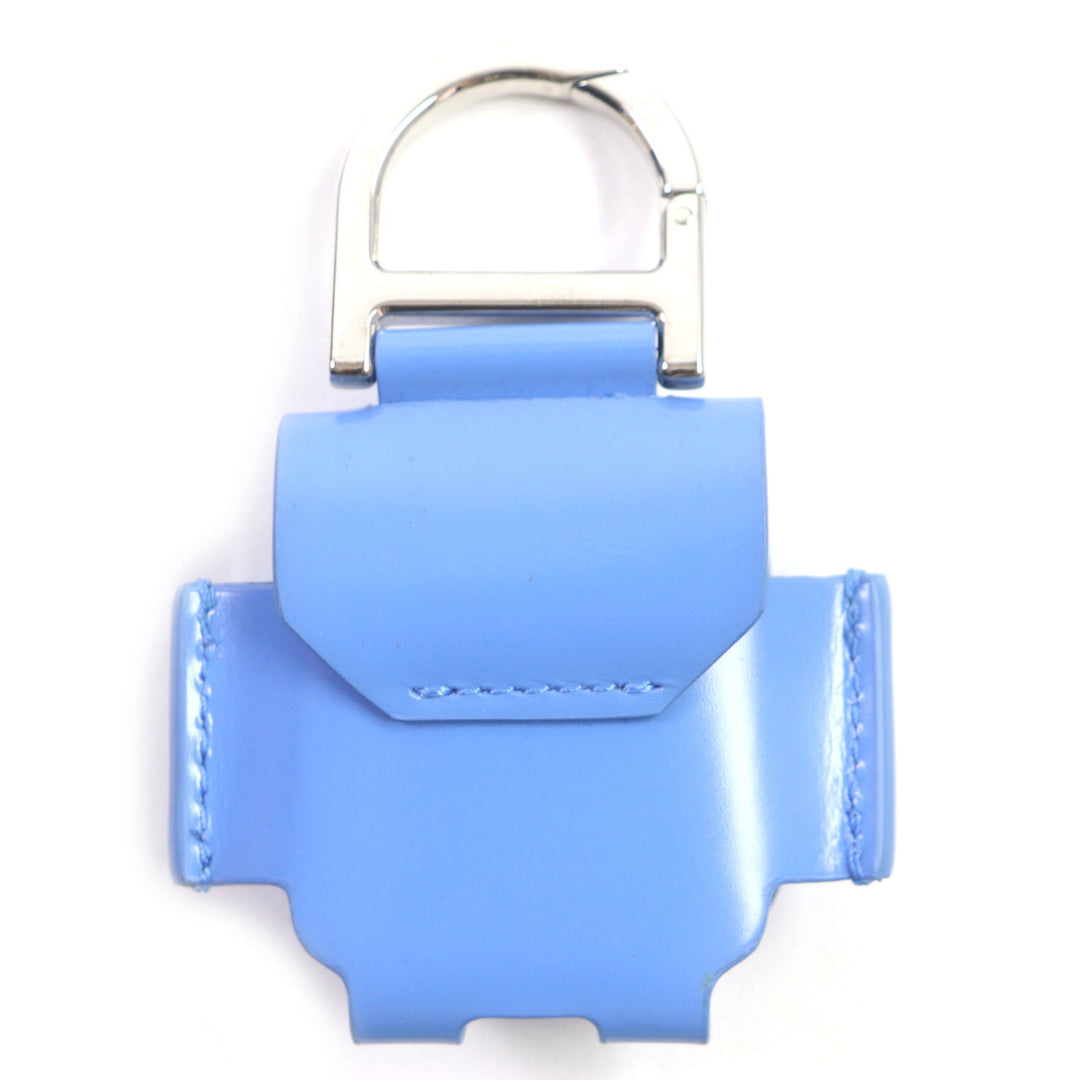 Dior HOMME key ring Main: Leather Light Blue Silver mens Used Authentic