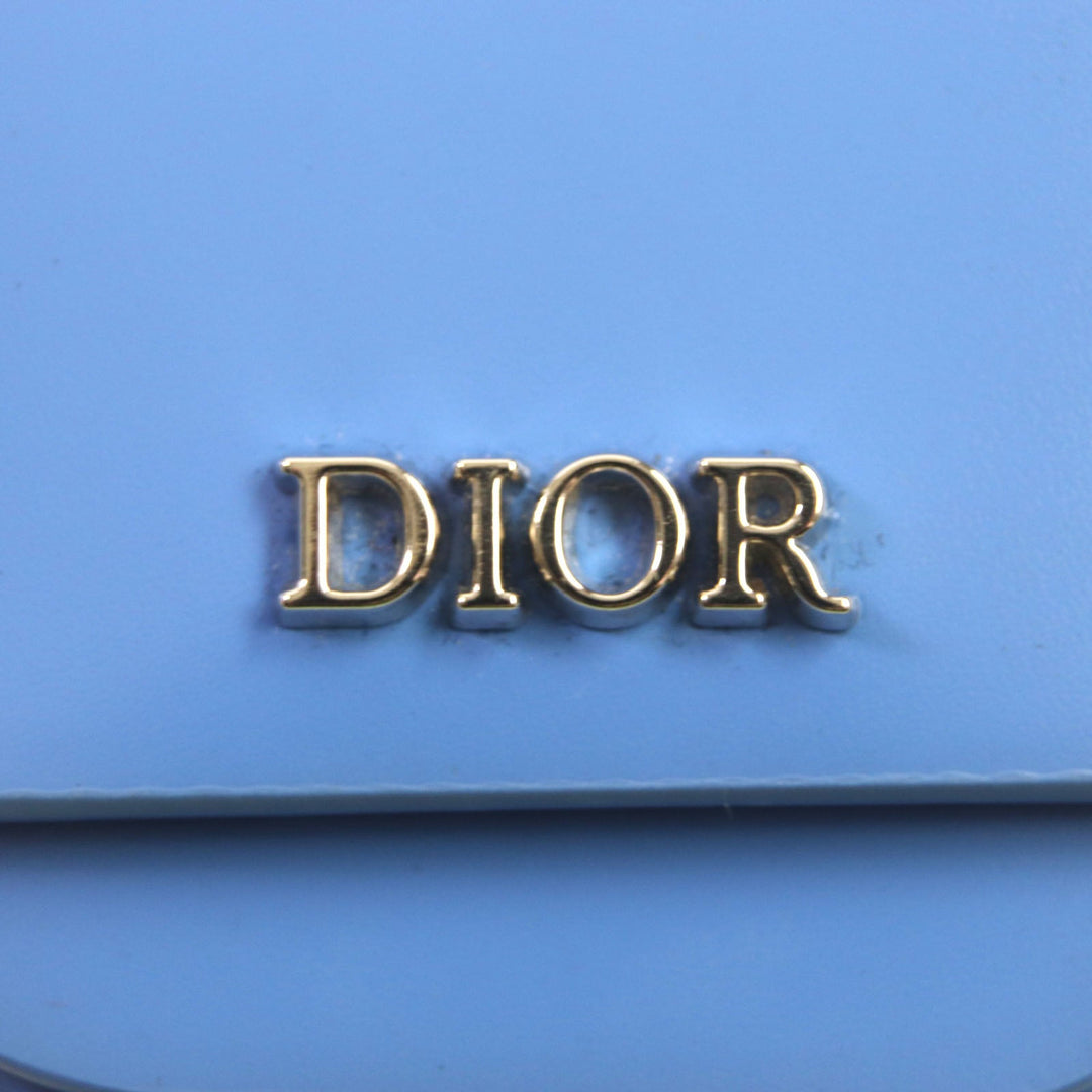 Dior HOMME key ring Main: Leather Light Blue Silver mens Used Authentic