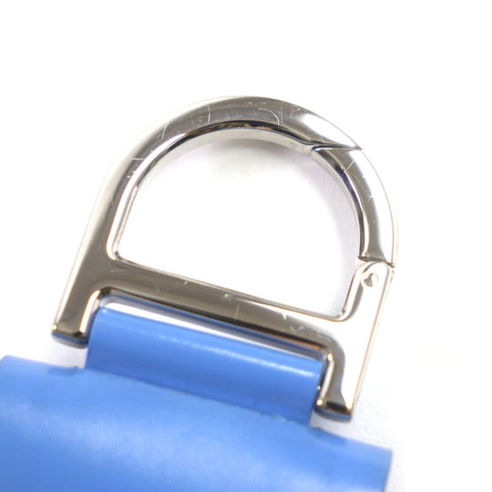 Dior HOMME key ring Main: Leather Light Blue Silver mens Used Authentic