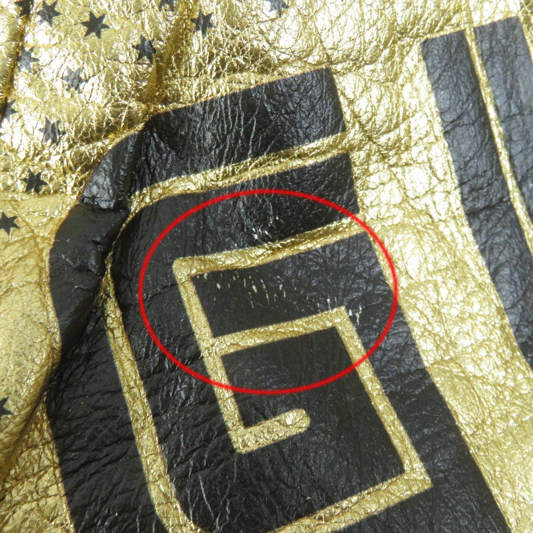 GUCCI Bomber jacket 519455 Main: Sheepskin, Part: 97% cotton, Part: 2% nylon, Part: 1% polyurethane, Lining: 100% cotton gold Women 38 Used Authentic