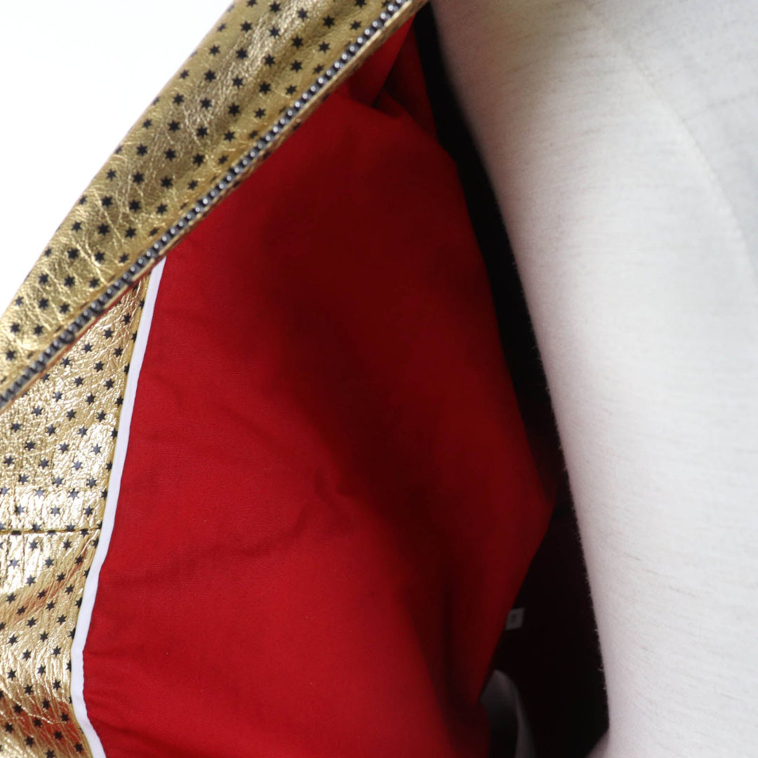 GUCCI Bomber jacket 519455 Main: Sheepskin, Part: 97% cotton, Part: 2% nylon, Part: 1% polyurethane, Lining: 100% cotton gold Women 38 Used Authentic