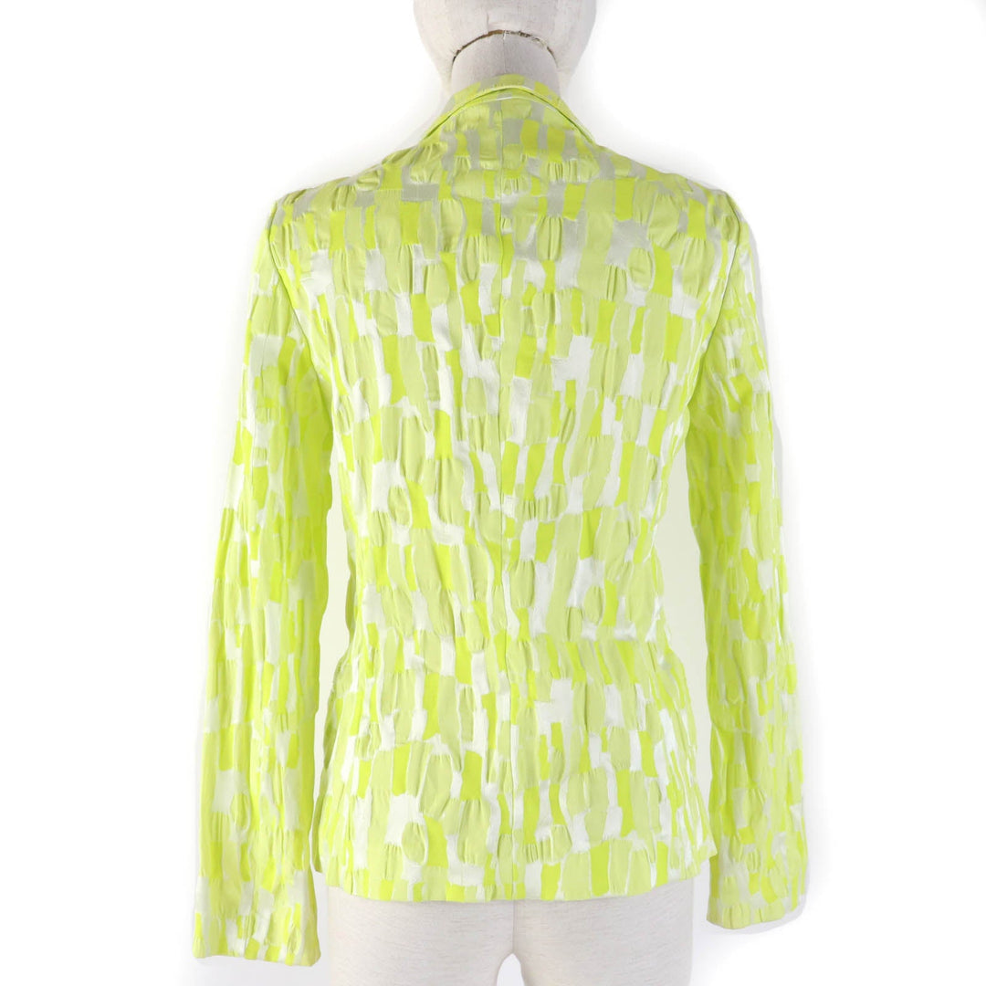 ISSEY MIYAKE Jacket IM31FD016 Main: 46% cotton, Main: 42% polyester, Main: 12% polyurethane, Lining: 100% polyester yellow Women 2 Used Authentic