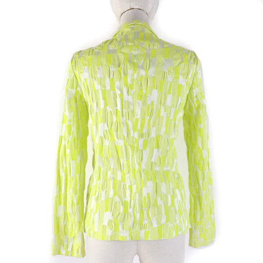 ISSEY MIYAKE Jacket IM31FD016 Main: 46% cotton, Main: 42% polyester, Main: 12% polyurethane, Lining: 100% polyester yellow Women 2 Used Authentic