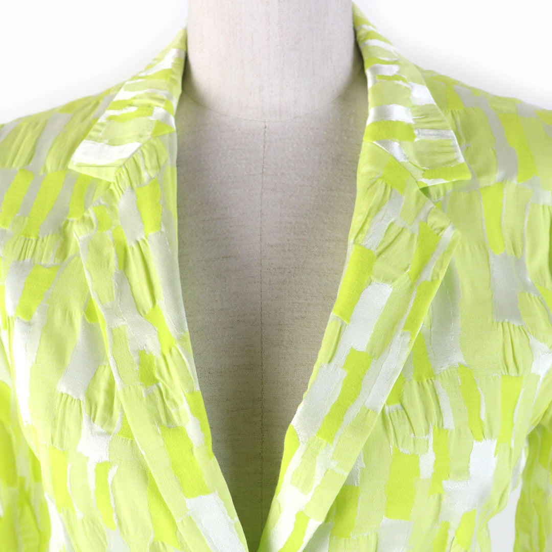ISSEY MIYAKE Jacket IM31FD016 Main: 46% cotton, Main: 42% polyester, Main: 12% polyurethane, Lining: 100% polyester yellow Women 2 Used Authentic