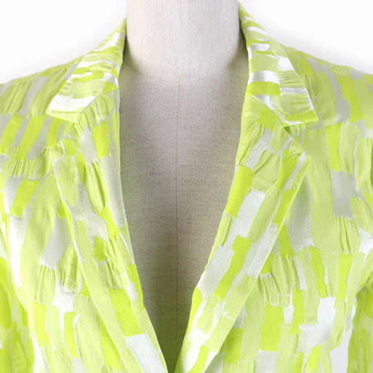 ISSEY MIYAKE Jacket IM31FD016 Main: 46% cotton, Main: 42% polyester, Main: 12% polyurethane, Lining: 100% polyester yellow Women 2 Used Authentic