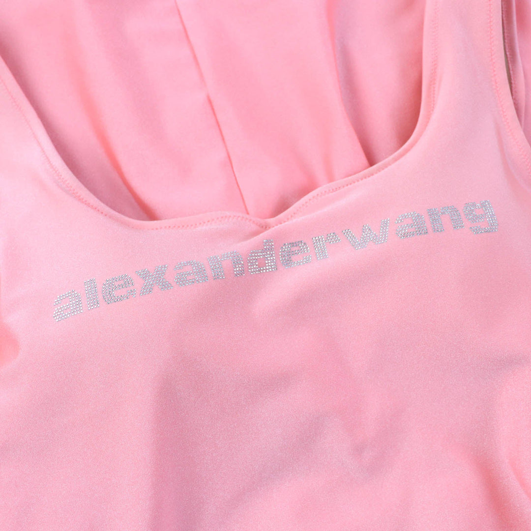 Alexander Wang dress nylon Coral pink Women S Used Authentic