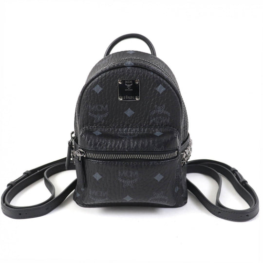 MCM Backpack Main: Leather black Women Used Authentic