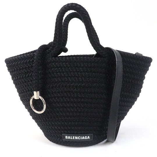 BALENCIAGA Handbag 695612 Nylon black Ibiza Small Women Used Authentic