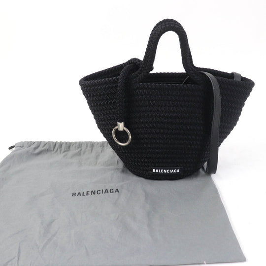 BALENCIAGA Handbag 695612 Nylon black Ibiza Small Women Used Authentic