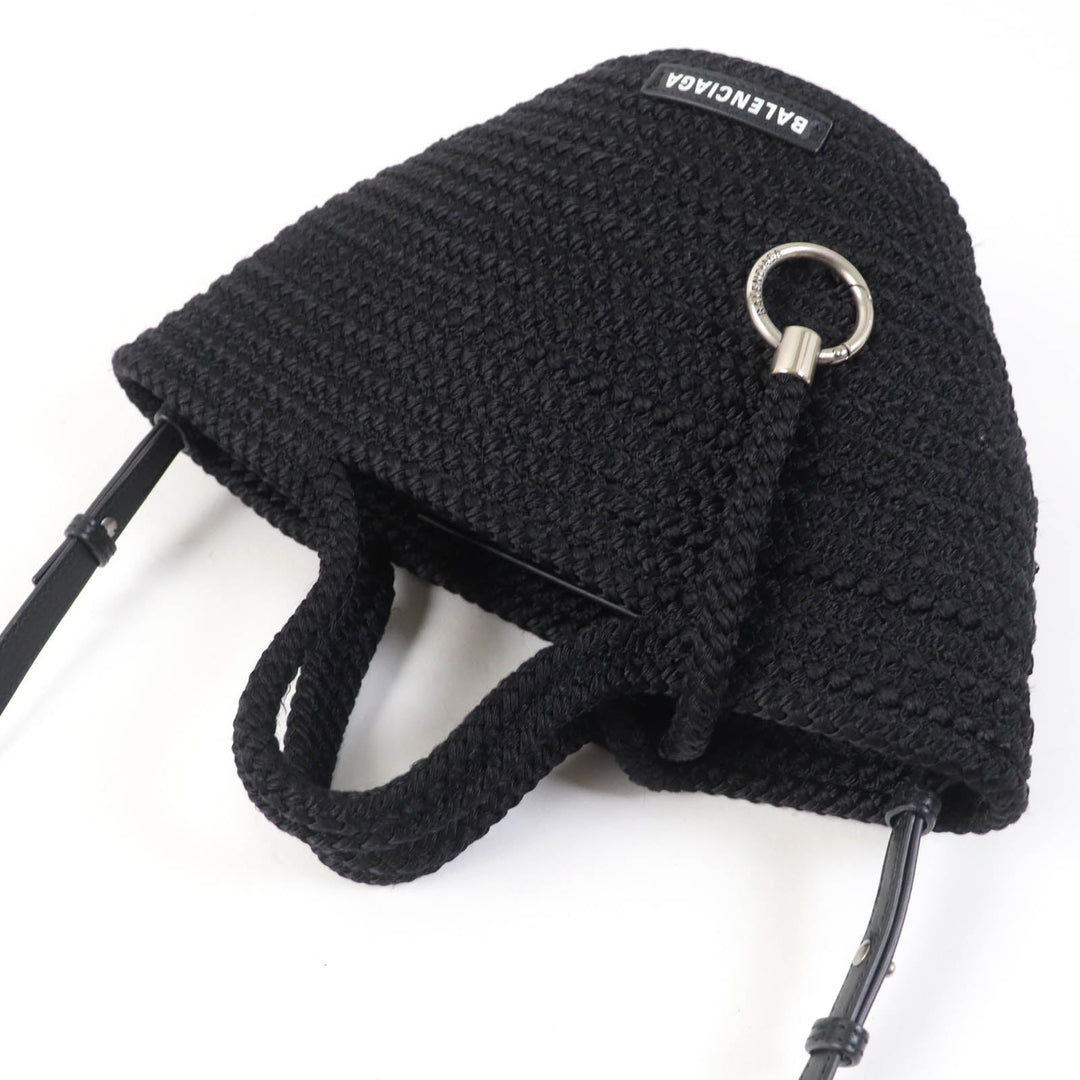 BALENCIAGA Handbag 695612 Nylon black Ibiza Small Women Used Authentic
