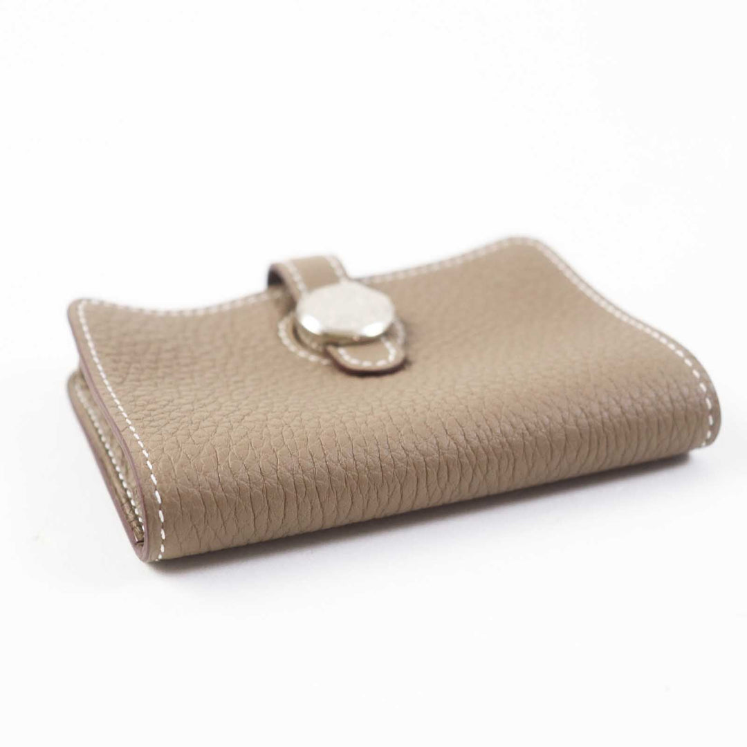 HERMES Card Case Main: Togo Etope Women Used Authentic