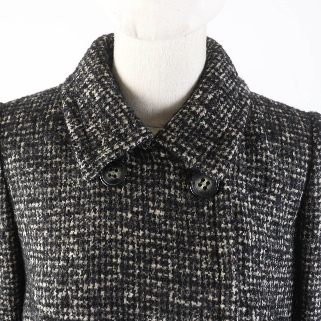 DOLCE&GABBANA coat Outer: 50% wool, Outer: 20% nylon, Outer: 15% mohair, Outer: 15% alpaca, Lining: 96% silk, Lining: 4% elastane Black beige Women 36 Used Authentic