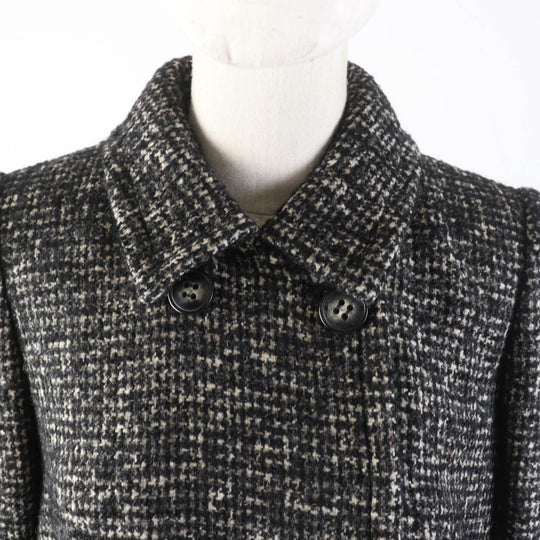 DOLCE&GABBANA coat Outer: 50% wool, Outer: 20% nylon, Outer: 15% mohair, Outer: 15% alpaca, Lining: 96% silk, Lining: 4% elastane Black beige Women 36 Used Authentic