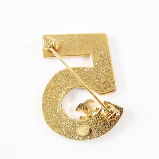 CHANEL Brooch I24P metal Blue gold Women Used Authentic