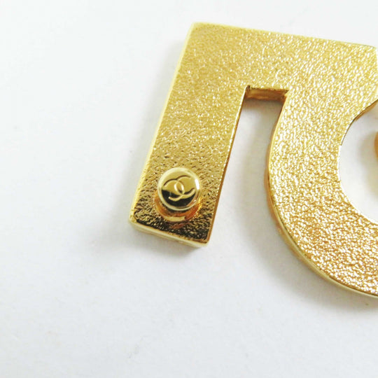CHANEL Brooch I24P metal Blue gold Women Used Authentic