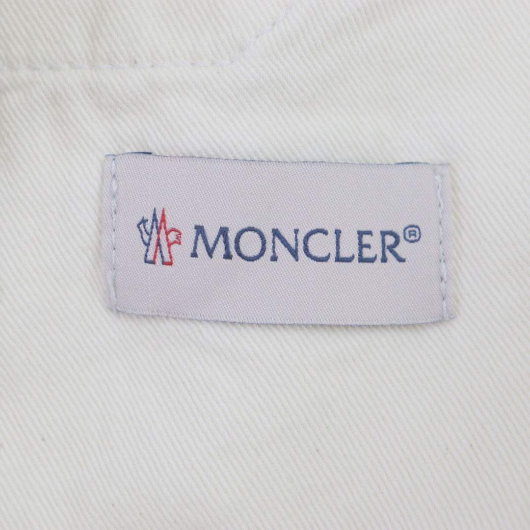 MONCLER Denim pants Main: 100% cotton white PANTALONE mens 44 Used Authentic