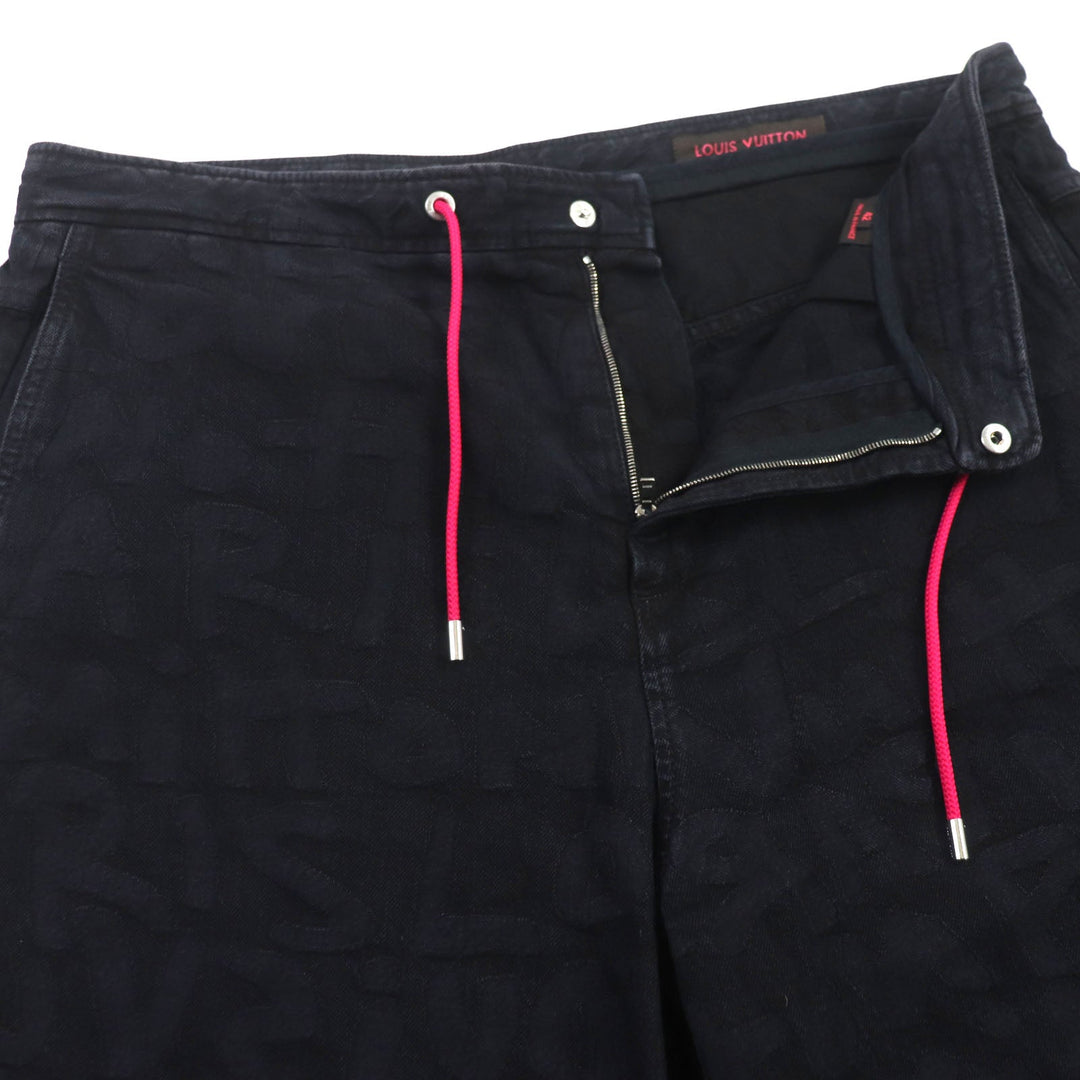 LOUIS VUITTON Denim pants Outer: 100% cotton, Lining: 100% cotton black mens 42 Used Authentic