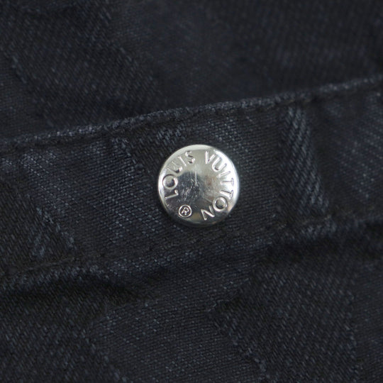 LOUIS VUITTON Denim pants Outer: 100% cotton, Lining: 100% cotton black mens 42 Used Authentic