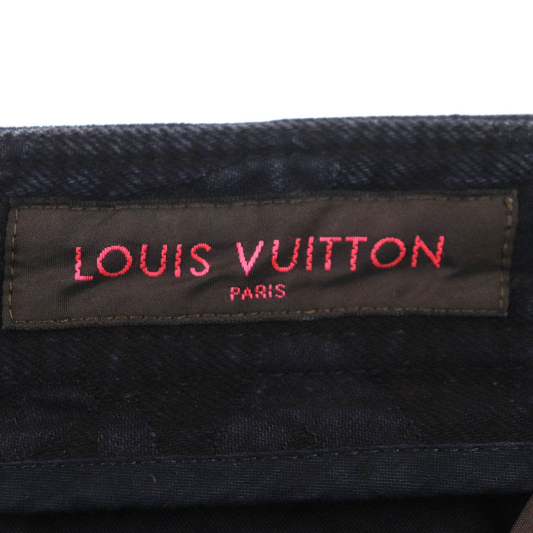 LOUIS VUITTON Denim pants Outer: 100% cotton, Lining: 100% cotton black mens 42 Used Authentic