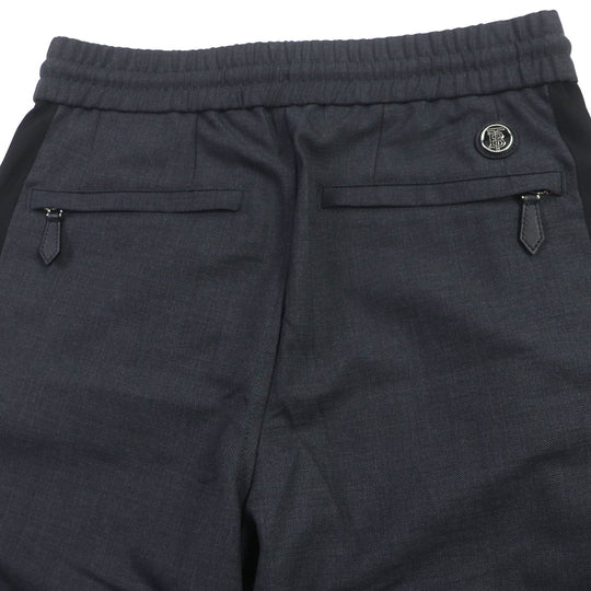 BURBERRY Pants 8041910 Outer: 55% polyester, Outer: 43% wool, Outer: 2% elastane, Part: 71% wool, Part: 29% nylon, Pocket lining: 100% cotton dark gray black mens 46 Used Authentic