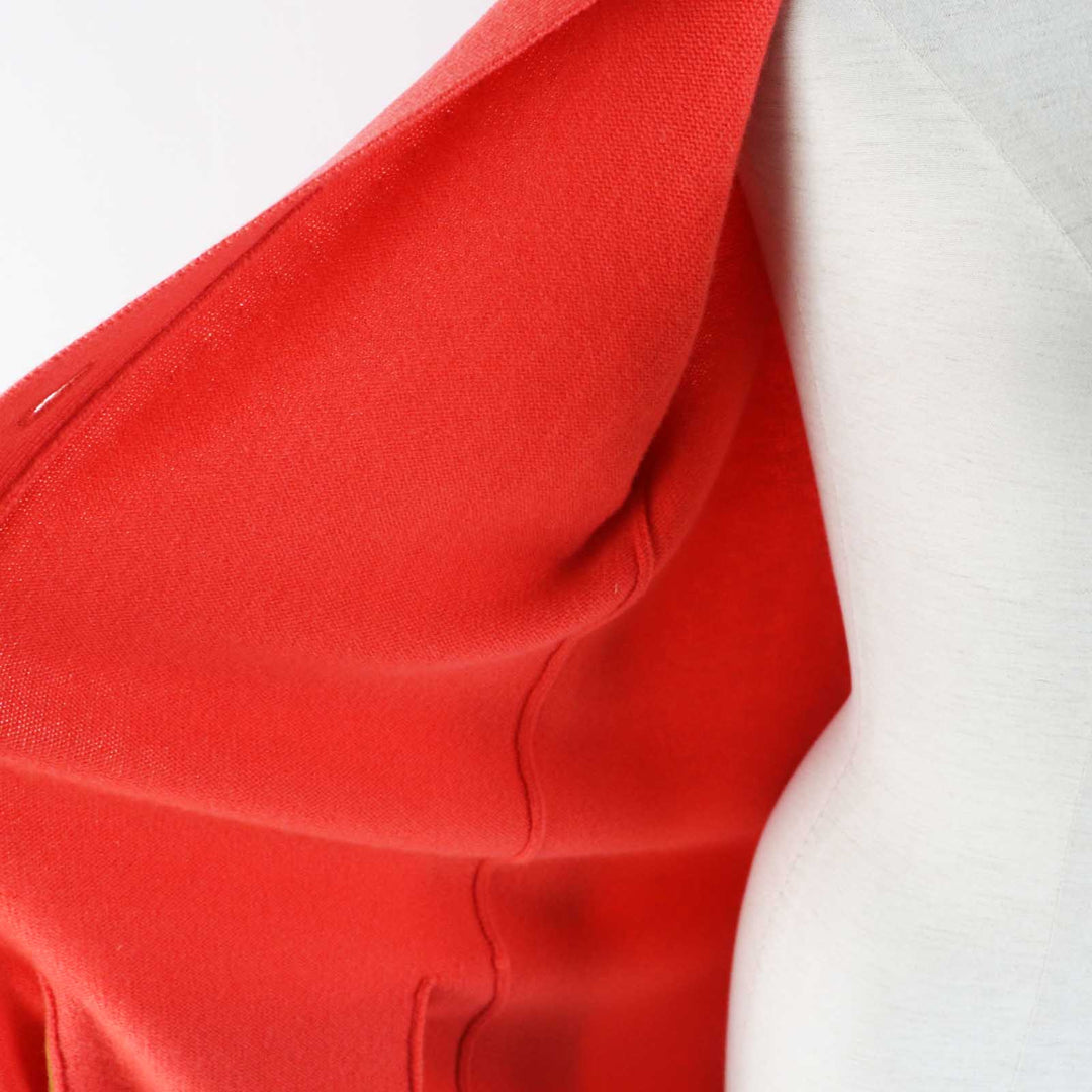 HERMES cardigan Main: 100% cashmere Orange Women 34 Used Authentic