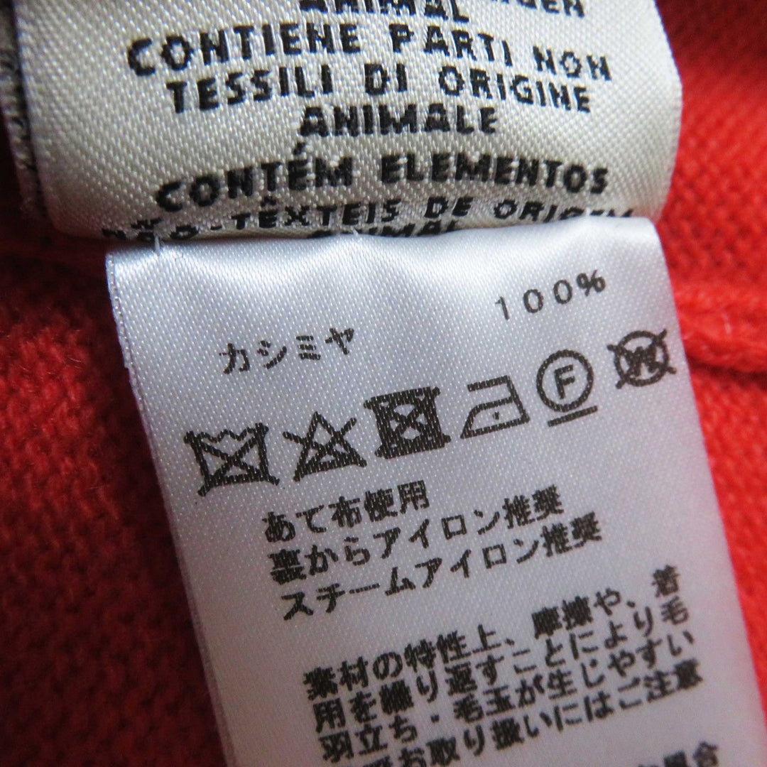 HERMES cardigan Main: 100% cashmere Orange Women 34 Used Authentic