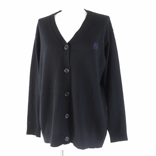 LOEWE cardigan Q825Y16K02 Main: 100% wool black Women XS Used Authentic