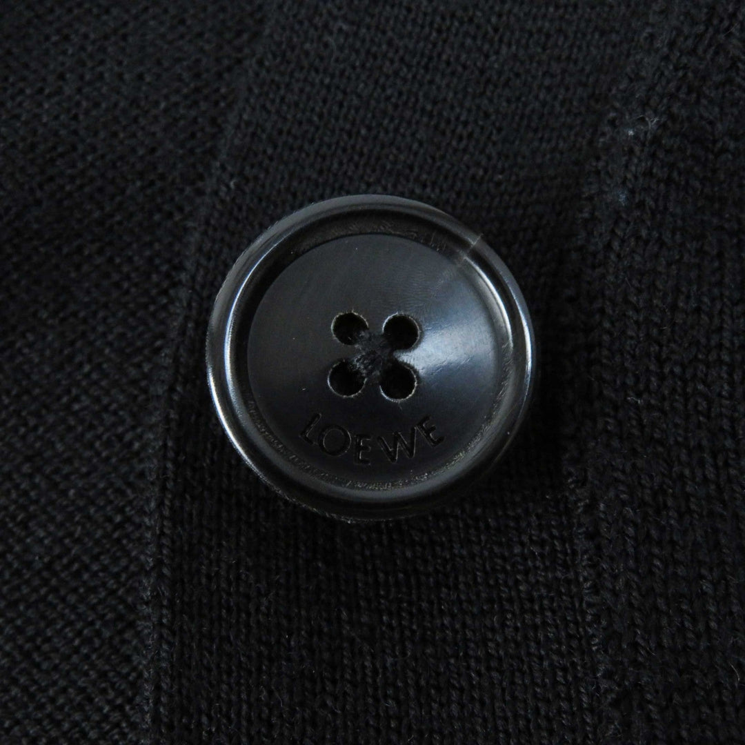 LOEWE cardigan Q825Y16K02 Main: 100% wool black Women XS Used Authentic